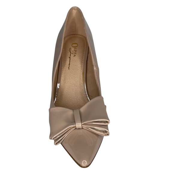 Olivia Ferragamo Womens Bow Closed Pointed Toe Dress Stiletto Heels Shoes Sz 9 - Picture 4 of 12